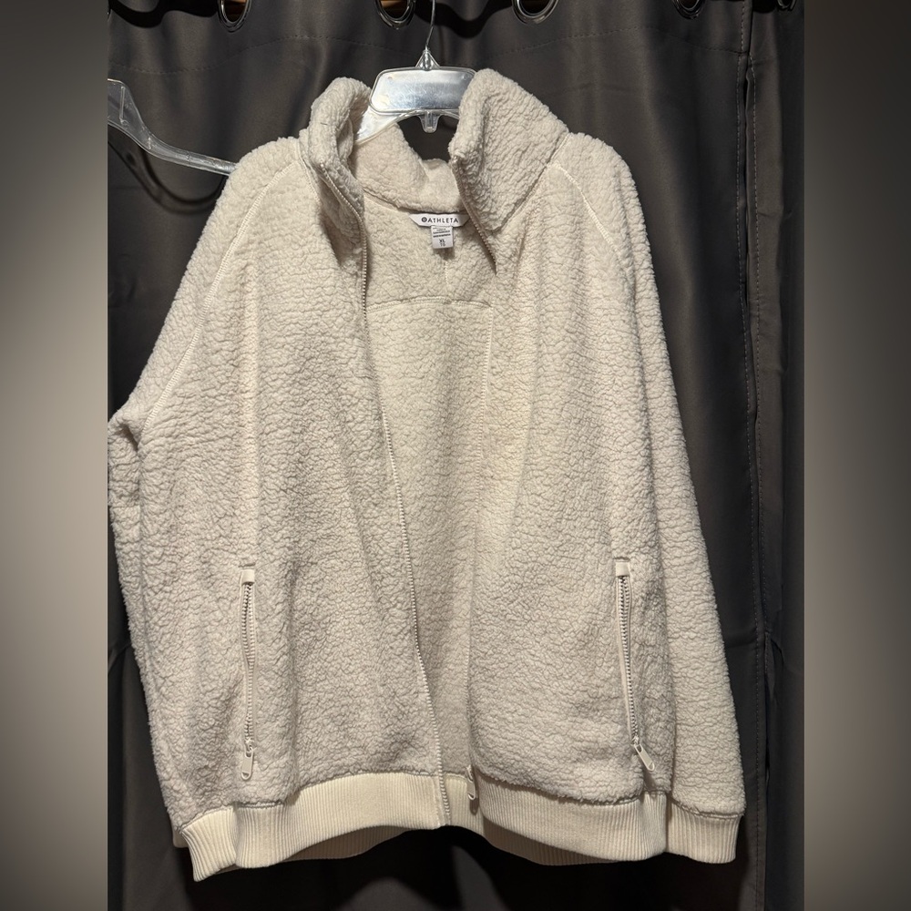 Athleta Off-White Sherpa Jacket